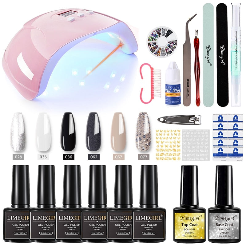 Kit Ferramentas Unha + Kit Esmalte em Gel + Cabine UV